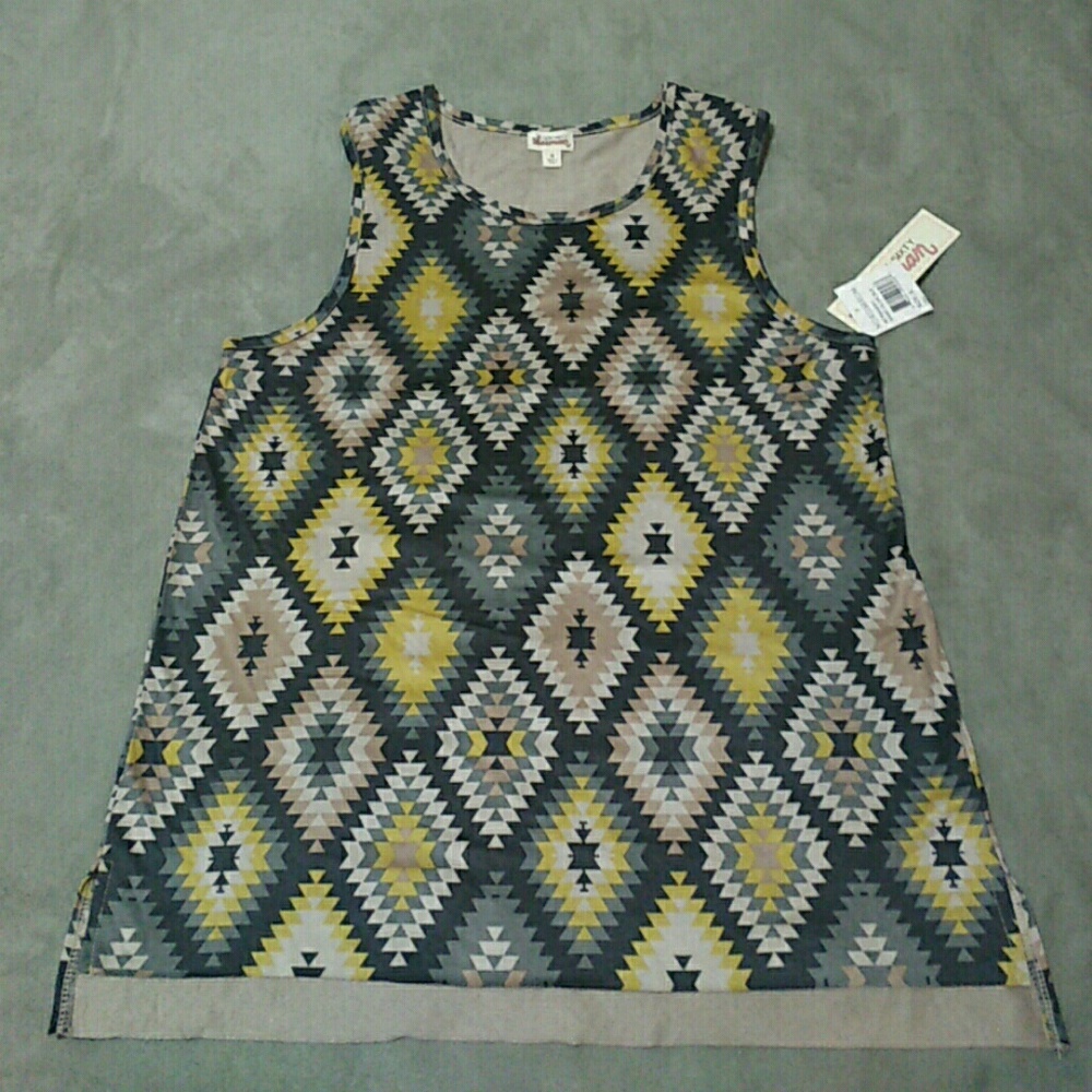 3/$10 Ten Sixty Sherman Aztec Suede-Like Tank